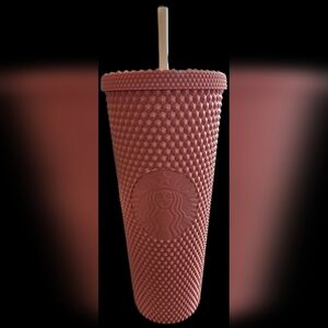 Starbucks 2020 Limited Edition Studded Matte Pink 24oz Tumbler